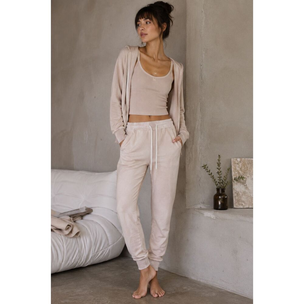 MATE Pink Organic Cotton Yoga Lounge Sweatpants Joggers Pants Women's Size XS